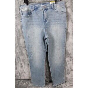 Women's Style & Co Straight Leg High Rise Short Length Fit Size 14S Jeans Blue
